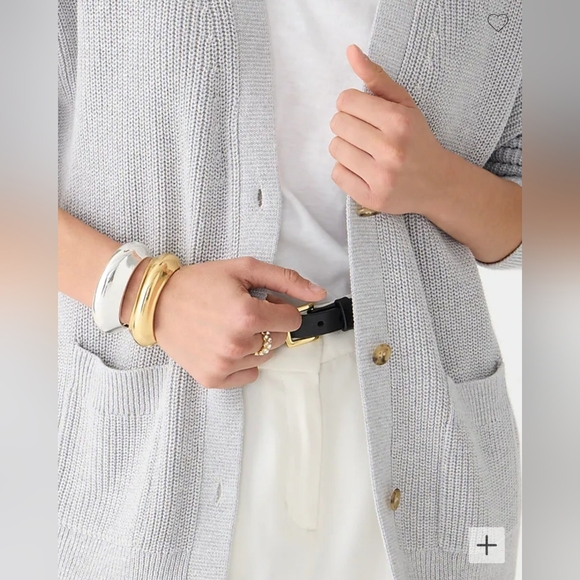 NWT J. Crew V-neck cotton cashmere blend cardigan sweater, ivory XS - Picture 3 of 7